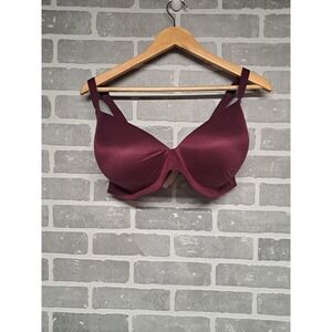 Victoria's Secret Plum Purple Lightly Lined Demi Bra Double Strap‎ Size 38 DDD